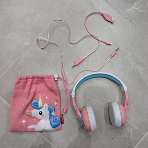 2/$35 BuddyPhones Onanoff Pink Unicorn Wireless Bluetooth Headphones • Kids